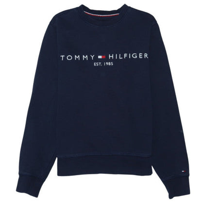 Tommy Hilfiger Men's Blue Logo Crew Neck Sweatshirt Size S