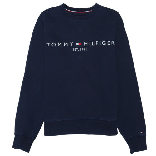 Tommy Hilfiger Men's Blue Logo Crew Neck Sweatshirt Size S