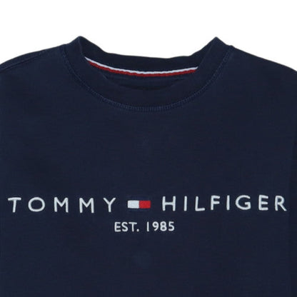 Tommy Hilfiger Men's Blue Logo Crew Neck Sweatshirt Size S