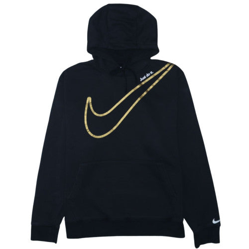 Nike Women’s Black Gold Logo Pullover Hoodie Size L