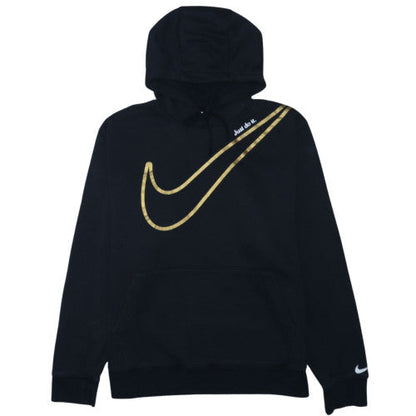 Nike Women’s Black Gold Logo Pullover Hoodie Size L