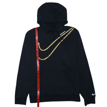 Nike Women’s Black Gold Logo Pullover Hoodie Size L