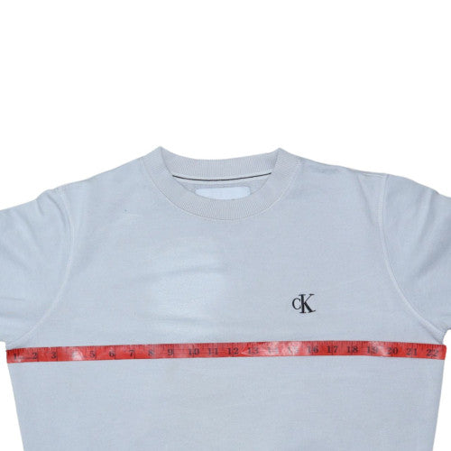 Calvin Klein Jeans Men's Grey Pullover Sweatshirt M Regular Fit