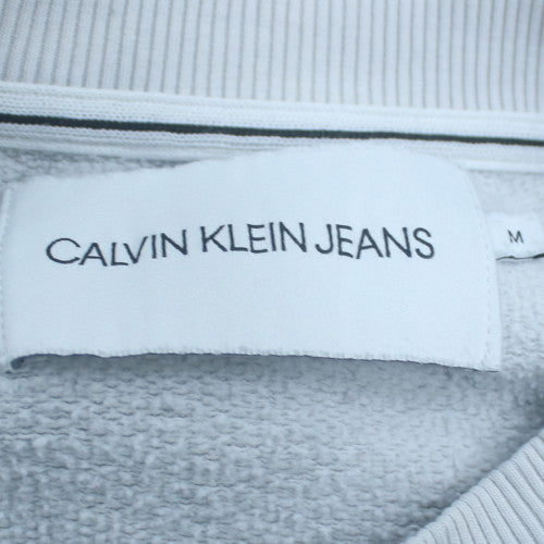 Calvin Klein Jeans Men's Grey Pullover Sweatshirt M Regular Fit
