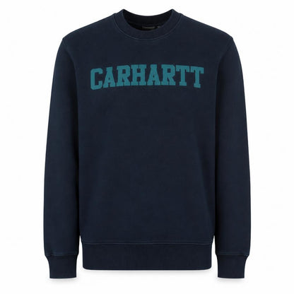 Carhartt Men's Blue College Crew Neck Sweatshirt Size S