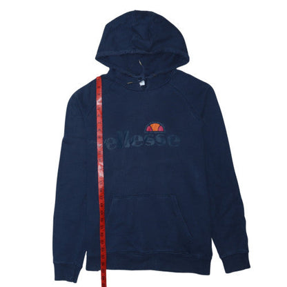 Ellesse Men's Blue Pullover Hoodie UK M Logo Graphic Cotton