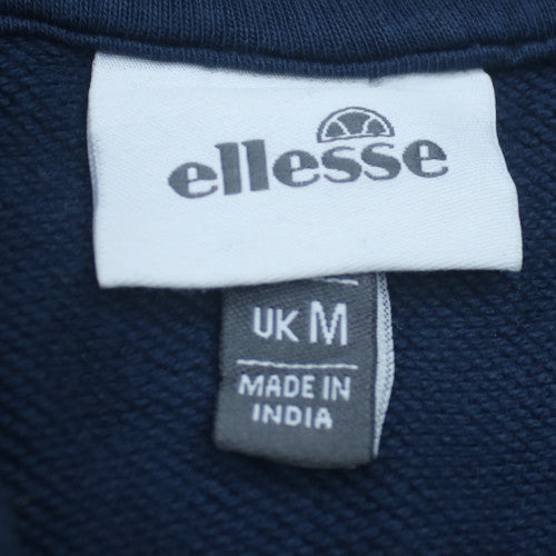Ellesse Men's Blue Pullover Hoodie UK M Logo Graphic Cotton