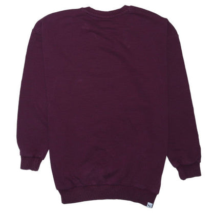 Puma Womens Burgundy Sweatshirt Size 10 Crew Neck Pullover