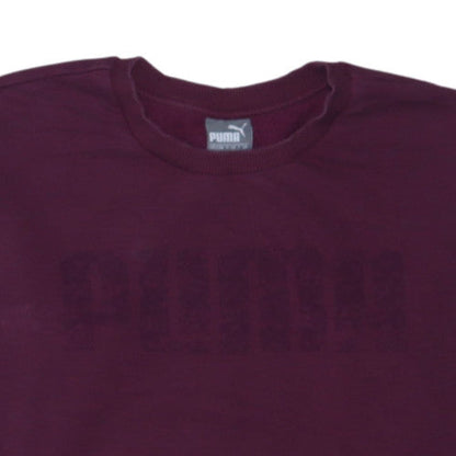 Puma Womens Burgundy Sweatshirt Size 10 Crew Neck Pullover