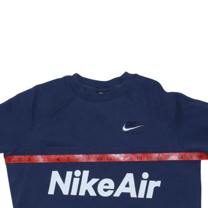 Nike Boys Blue Crew Neck Pullover Sweatshirt L 147-158cm Logo Print