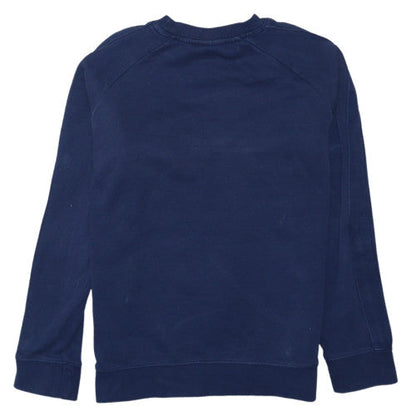 Nike Boys Blue Crew Neck Pullover Sweatshirt L 147-158cm Logo Print