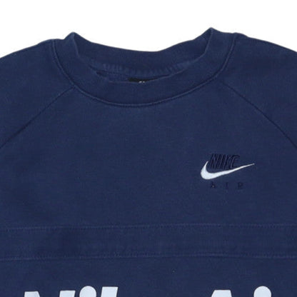 Nike Boys Blue Crew Neck Pullover Sweatshirt L 147-158cm Logo Print