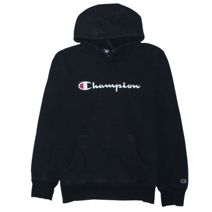 Champion Men's Black XL Pullover Hoodie with Logo Design