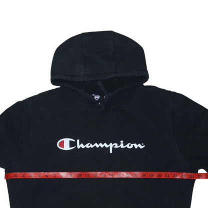 Champion Men's Black XL Pullover Hoodie with Logo Design
