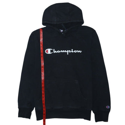 Champion Men's Black XL Pullover Hoodie with Logo Design