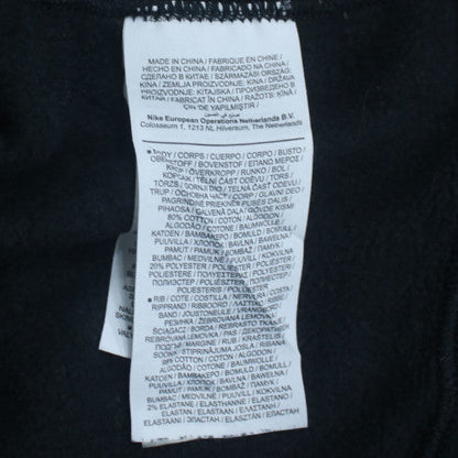 Nike Womens Black Logo Print Pullover Sweatshirt Size M