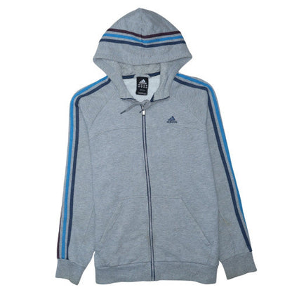 Adidas Mens Grey Full Zip Hoodie Medium Sportswear
