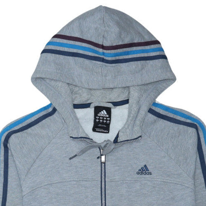 Adidas Mens Grey Full Zip Hoodie Medium Sportswear