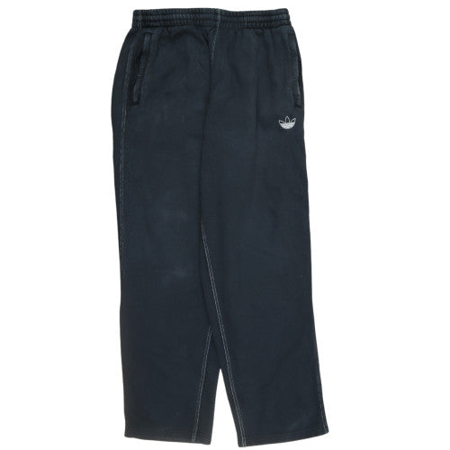 Adidas Mens Black Sweatpants Regular Fit Fleece Trousers Size M
