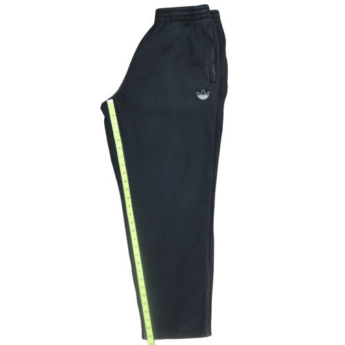 Adidas Mens Black Sweatpants Regular Fit Fleece Trousers Size M