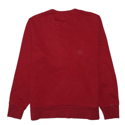 GAP Womens Red Crew Neck Pullover Sweatshirt Size L Cotton Blend