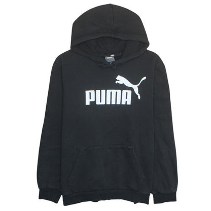 Puma Men's Black Pullover Hoodie L Regular Fit Fleece Sportswear