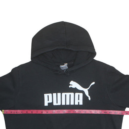 Puma Men's Black Pullover Hoodie L Regular Fit Fleece Sportswear