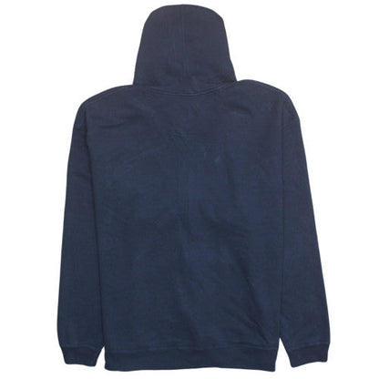 Champion Mens Blue Full Zip Hoodie 2XL Cotton Fleece Sweatshirt