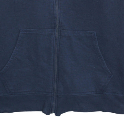 Champion Mens Blue Full Zip Hoodie 2XL Cotton Fleece Sweatshirt