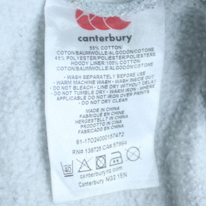 Canterbury Mens Grey Pullover Hoodie Size L Sports Fleece Rugby