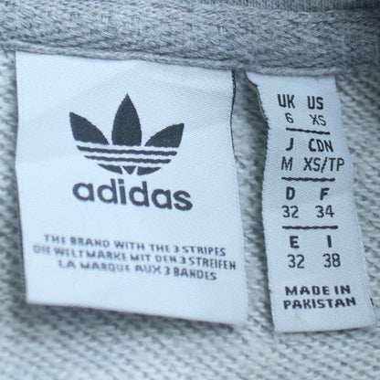 Adidas Women's Grey Beige 1/4 Zip Hooded Pullover XS Sweatshirt
