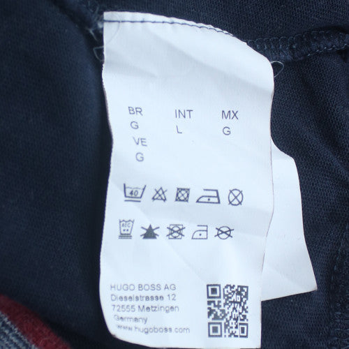 Hugo Boss Men's Blue Full Zip Hoodie Sweatshirt L Cotton Blend