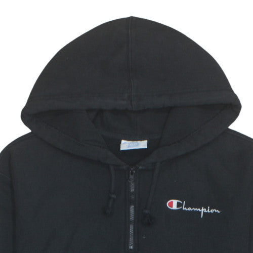 Champion Mens Black Large 1/4 Zip Reverse Weave Hoodie