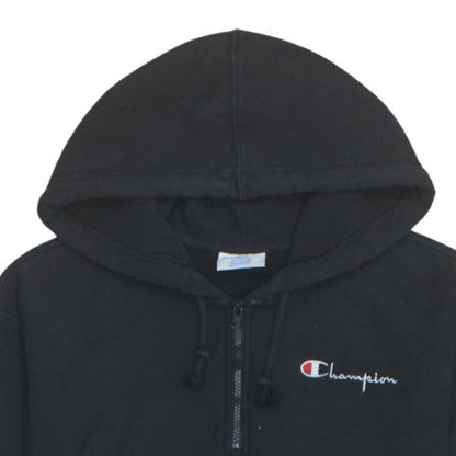 Champion Mens Black Large 1/4 Zip Reverse Weave Hoodie