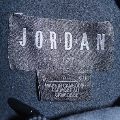 Jordan Air Mens Black Full Zip Hoodie Small Logo Graphic Sweatshirt