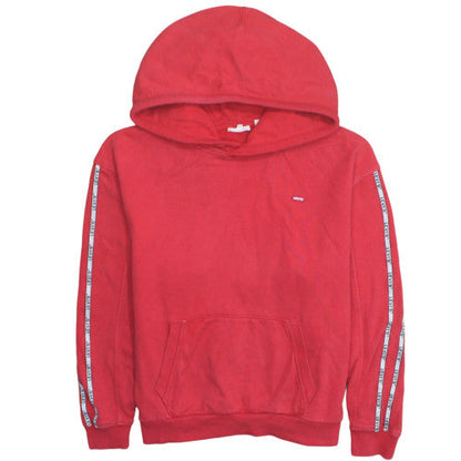 Levi's Men's Red Pullover Hoodie L Logo Fleece Sweatshirt