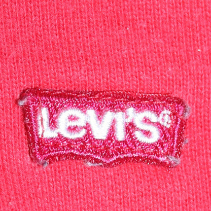 Levi's Men's Red Pullover Hoodie L Logo Fleece Sweatshirt