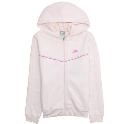 Nike Womens Pink Full Zip Hoodie Medium Cotton Blend Sweatshirt