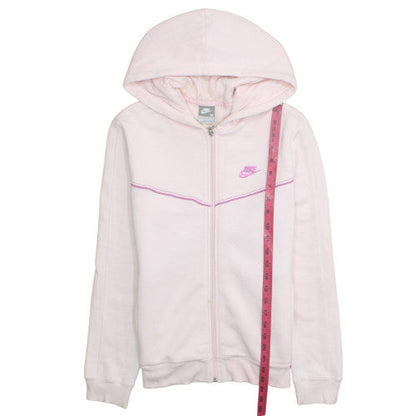 Nike Womens Pink Full Zip Hoodie Medium Cotton Blend Sweatshirt