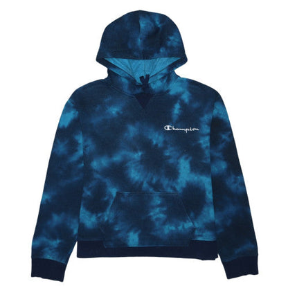 Champion Men's Blue Tie-Dye Pullover Hoodie XL Fleece