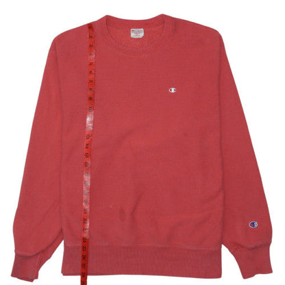 Champion Men's Red Reverse Weave Crew Neck Sweatshirt Large Vintage