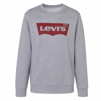 Levi's Men's Grey Logo Crew Neck Pullover Sweatshirt Size S