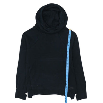 Nike Men's Black Pullover Hoodie High Neck Size M Fleece Sweatshirt