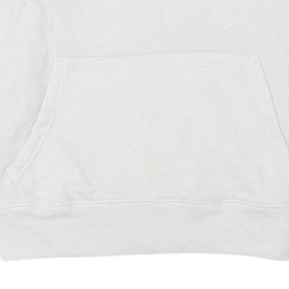 GAP Women White Hooded Pullover Hoodie Size M Cotton Blend