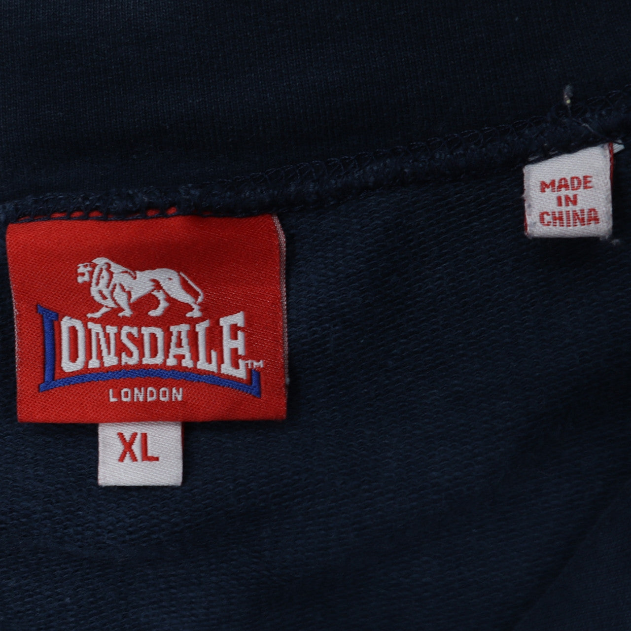 Lonsdale Men's Blue Full Zip Logo Sweatshirt XL
