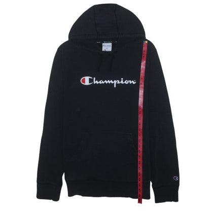 Champion Men's Black Pullover Hoodie 2XL Logo Fleece Sweatshirt