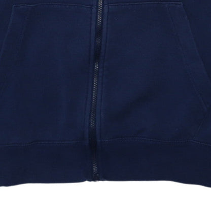 Nike Men's Blue Full Zip Hoodie Size L Fleece Cotton Blend