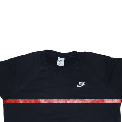 Nike Womens Black L Sweatshirt Crew Neck Pullover Cotton Blend