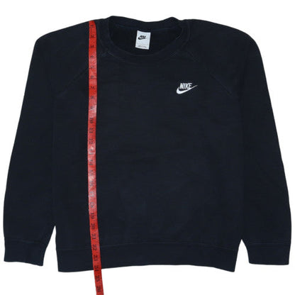 Nike Womens Black L Sweatshirt Crew Neck Pullover Cotton Blend
