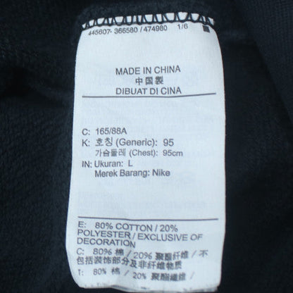Nike Womens Black L Sweatshirt Crew Neck Pullover Cotton Blend